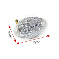   Module LED semnalizare Bihr stil Honda, lentilă transparentă (pereche) 009-1
