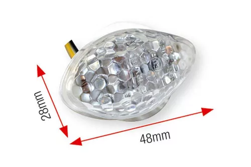 Module LED semnalizare Bihr stil Honda, lentilă transparentă (pereche) 009-1