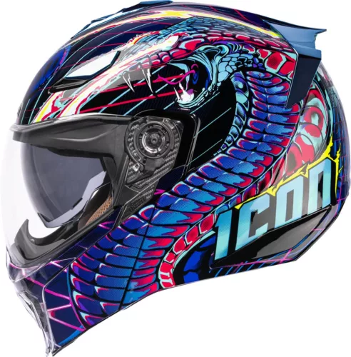 Cască Icon Threshold Synthwave Lazer Cobra