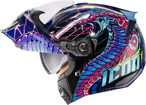 Cască Icon Threshold Synthwave Lazer Cobra