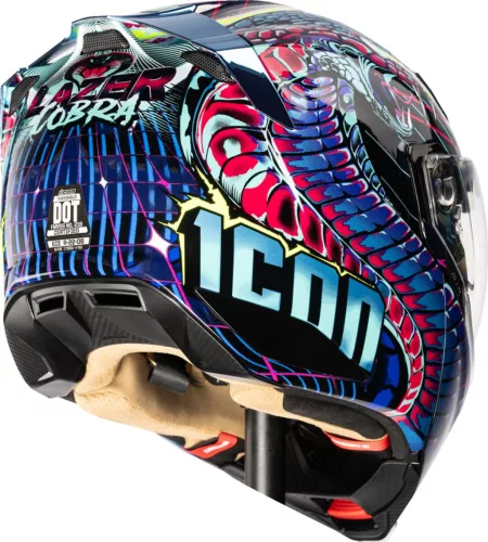 Cască Icon Threshold Synthwave Lazer Cobra