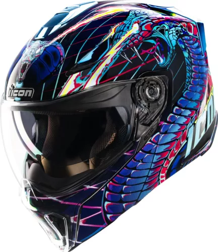 Cască Icon Threshold Synthwave Lazer Cobra