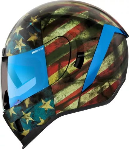 Cască Icon Airform Old Glory negru/albastru/rosu/alb