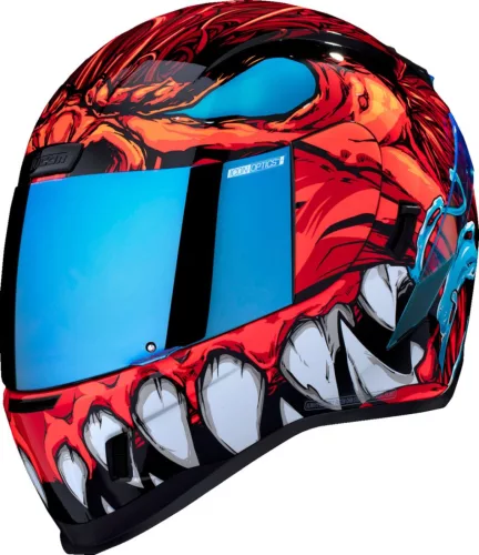 Cască Icon Airform Manik'RR negru/albastru/lucios/rosu/alb