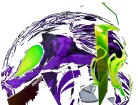 Cască Icon Airform Manik'RR negru/fluo verde/lucios/violet/alb