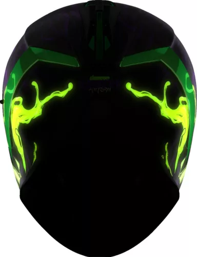 Cască Icon Airform Manik'RR negru/fluo verde/lucios/violet/alb