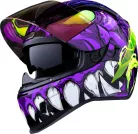 Cască Icon Airform Manik'RR negru/fluo verde/lucios/violet/alb