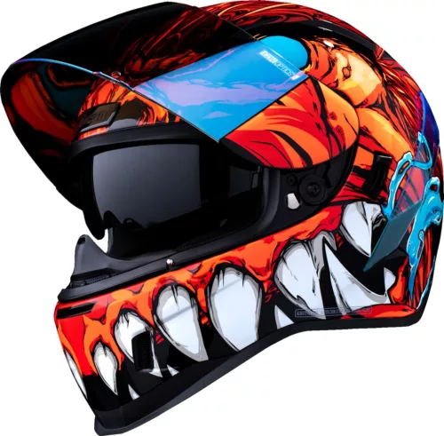 Cască Icon Airform Manik'RR negru/albastru/lucios/rosu/alb