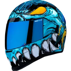   Cască Icon Airform Manik'RR negru/cyan/lucios/alb/galben