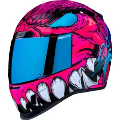   Cască Icon Airform Manik'RR negru/albastru/lucios/roz/alb