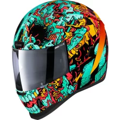   Cască Icon Airform The Munchies negru/cyan/portocaliu/rosu/galben
