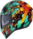 Cască Icon Airform The Munchies negru/cyan/portocaliu/rosu/galben