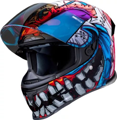 Cască Icon Airframe Pro Krazy Klown 2 negru/albastru/roz/violet/alb