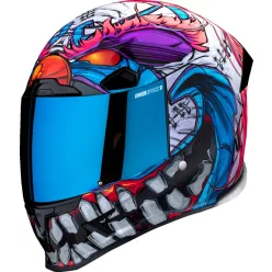   Cască Icon Airframe Pro Krazy Klown 2 negru/albastru/roz/violet/alb