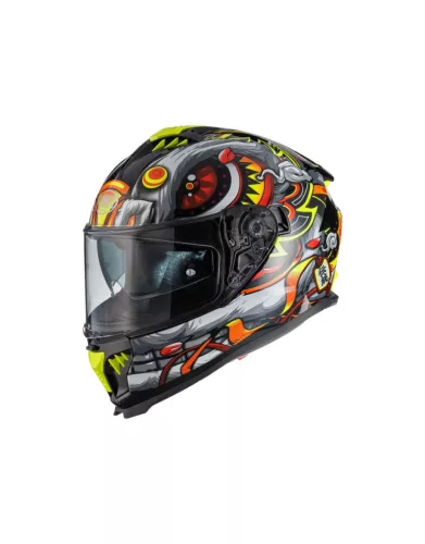 Cască Premier Typhoon LY 12 gri/rosu/galben