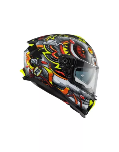 Cască Premier Typhoon LY 12 gri/rosu/galben
