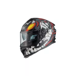 Cască Premier Typhoon MO 92 BM negru/gri/rosu/alb