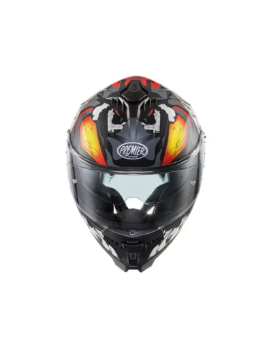 Cască Premier Typhoon MO 92 BM negru/gri/rosu/alb