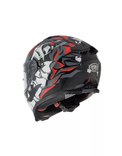 Cască Premier Typhoon MO 92 BM negru/gri/rosu/alb