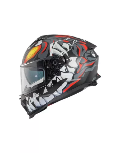 Cască Premier Typhoon MO 92 BM negru/gri/rosu/alb