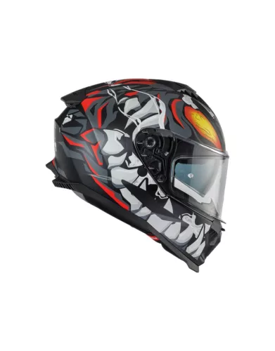 Cască Premier Typhoon MO 92 BM negru/gri/rosu/alb