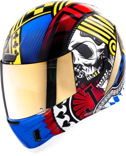 Cască Icon Airform Lucky Lid 5 negru/albastru/lucios/rosu/alb/galben