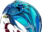 Cască Icon Domain Nouveau albastru/lucios