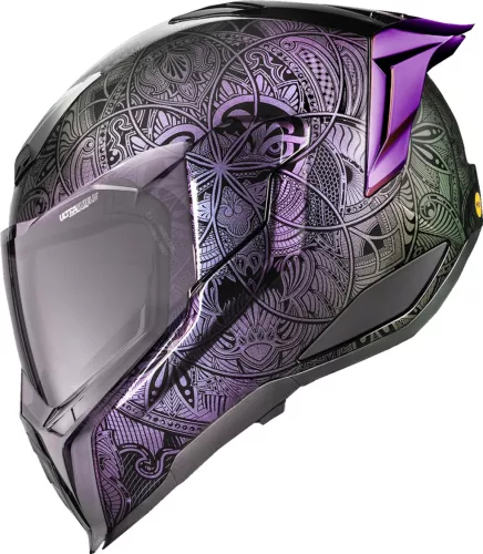 Cască Icon Ultraflite Opal Mandala negru/violet/argintiu