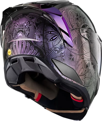 Cască Icon Ultraflite Opal Mandala negru/violet/argintiu