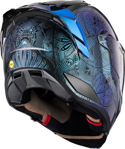 Cască Icon Ultraflite Opal Mandala negru/albastru