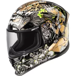   Cască Icon Airframe Pro Aztec Nine negru/lucios/auriu/verde/alb/galben