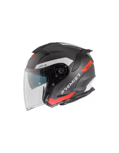 Cască Premier JT5 Carbon MA 2 BM gri/rosu/alb