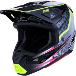 Casca Cross Alpinestars S-M7 Blaster negru/gri/galben