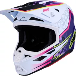 Casca Cross Alpinestars S-M7 Blaster mov/roz/alb