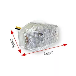   Module LED semnalizare Bihr stil Suzuki, lentilă transparentă (pereche) 012-1
