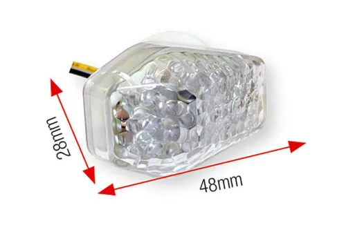 Module LED semnalizare Bihr stil Suzuki, lentilă transparentă (pereche) 012-1