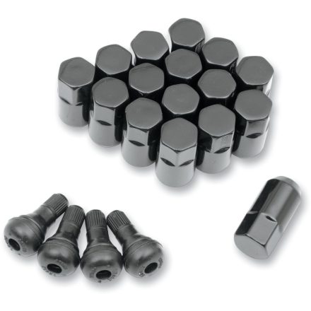 LUG NUT 10MM BLACK 16PK