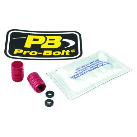 Pro Bolt Cap Valve Stem Red