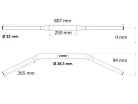 Ghidon Accossato Ø28.5x4mm L=860mm HBT187S Argintiu