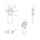 Bila Ram Mount Baza U-Bolt 0.5-1.25 Inch Diametru Bila 1 Inch 793442002755