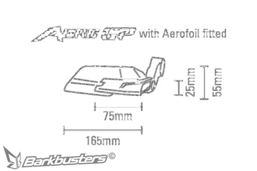 Protecție manetă Barkbusters Aero-GP Negru AGP-001-01-BK