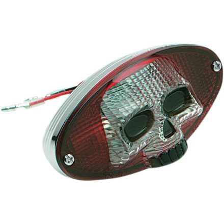 TAILLIGHT RED/CLR SKULL CATEYE