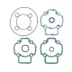 Kit garnituri top-end Athena P400480600013