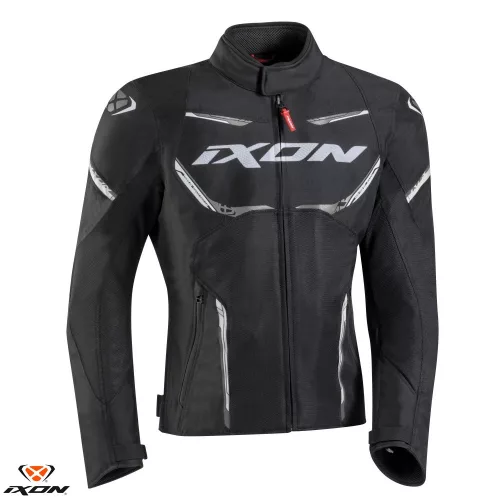 Geaca barbati Racing/Roadster Ixon vara Striker AIR WP MS negru/alb