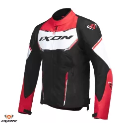   Geaca barbati Racing/Roadster Ixon vara Striker AIR WP MS negru/alb/rosu