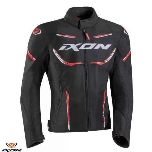 Geaca barbati Racing/Roadster Ixon vara Striker AIR WP MS negru/rosu/alb