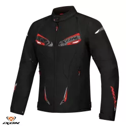   Geaca barbati Racing/Roadster Ixon Caliber WP MS negru/alb/rosu
