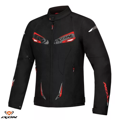 Geaca barbati Racing/Roadster Ixon Caliber WP MS negru/alb/rosu