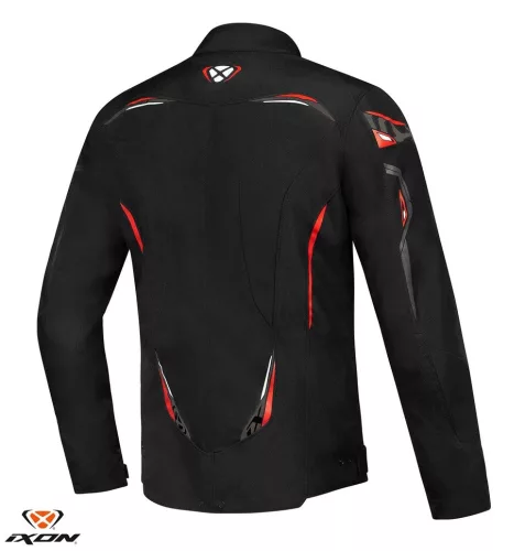 Geaca barbati Racing/Roadster Ixon Caliber WP MS negru/alb/rosu