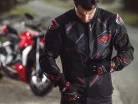 Geaca barbati Racing/Roadster Ixon vara Demoniak MS negru/rosu